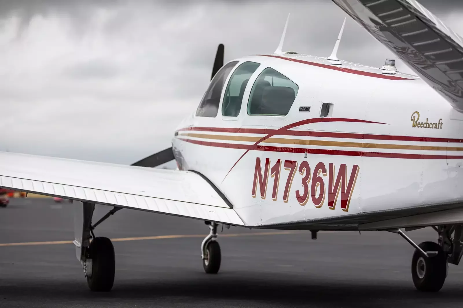 Beechcraft V35B Bonanza N1736W on the ramp